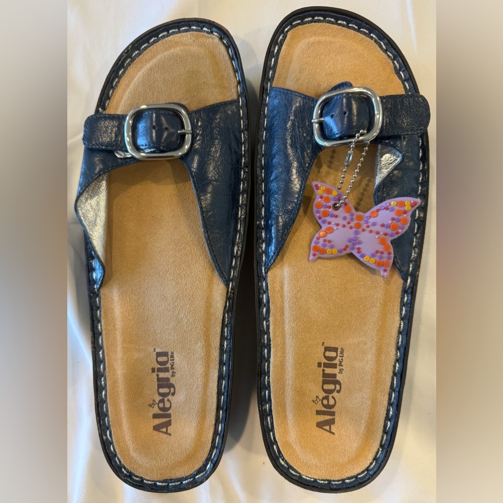 Alegria Navy Sandals